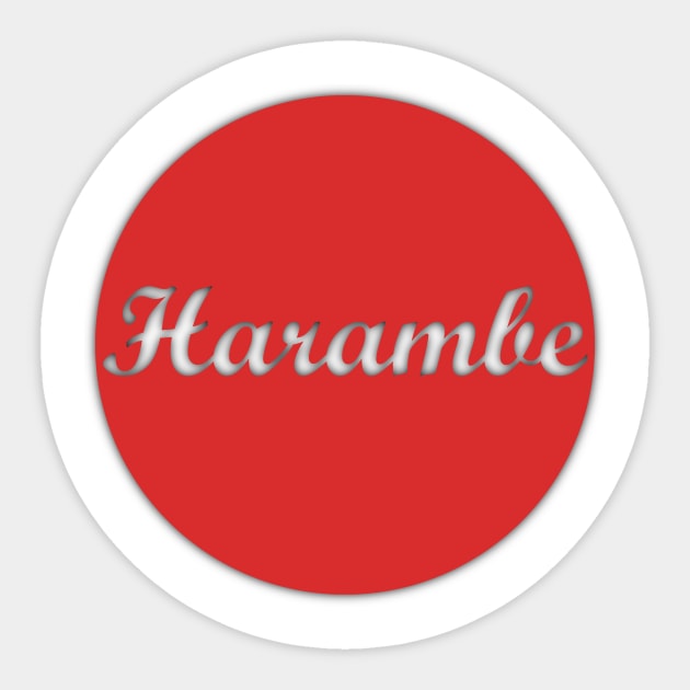 Fancy Harambe button Sticker by CincinnatiZoo